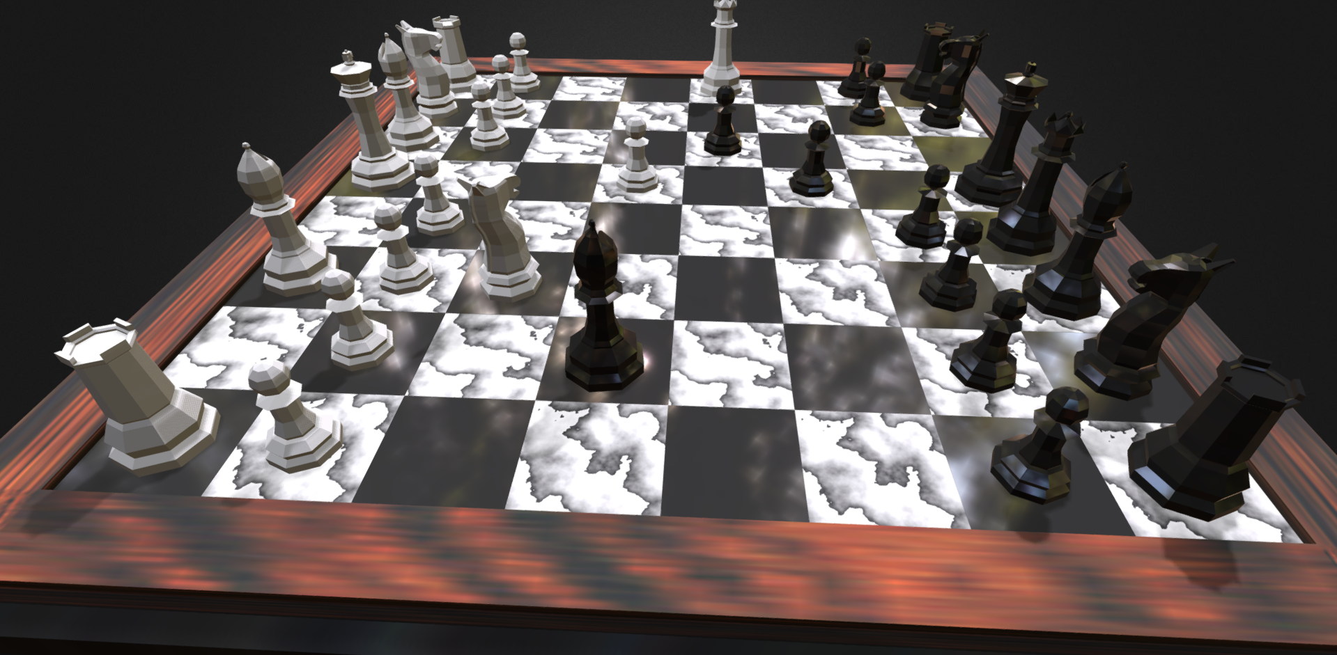 Low Poly Chessboard — 3D Asset - Image 1